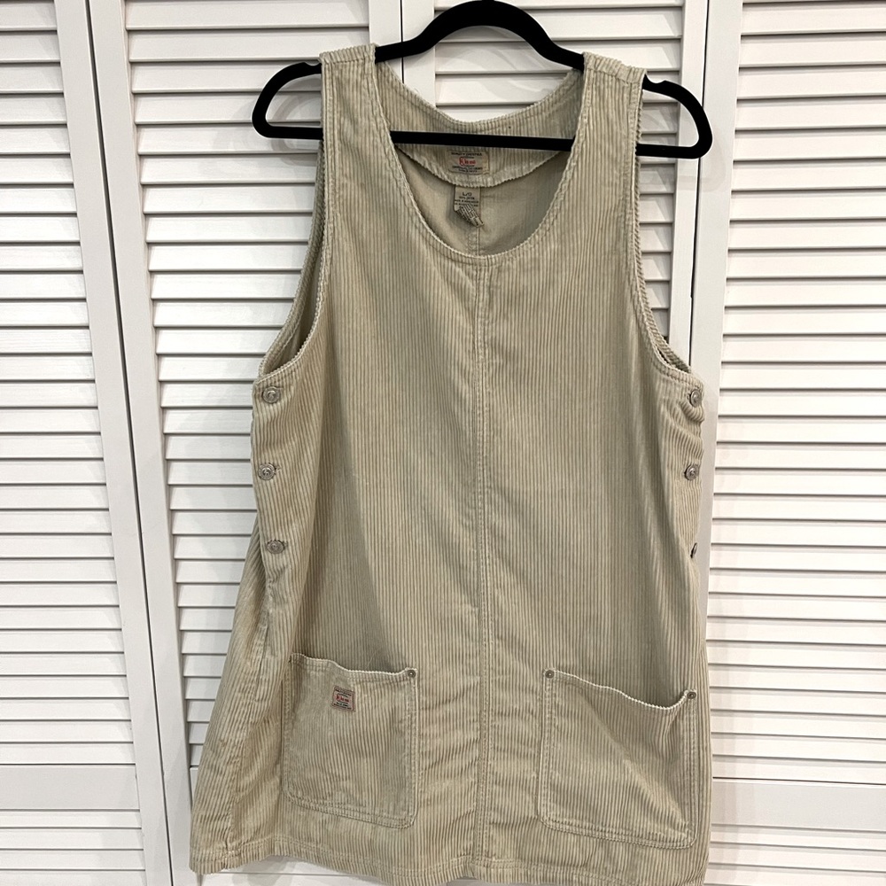 Vintage cream corduroy dress